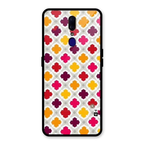 Bright Pattern Glass Back Case for Oppo F11