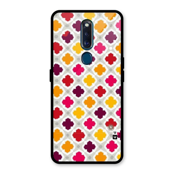 Bright Pattern Glass Back Case for Oppo F11 Pro