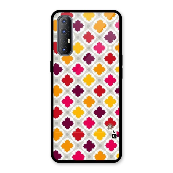 Bright Pattern Glass Back Case for Oppo Reno3 Pro