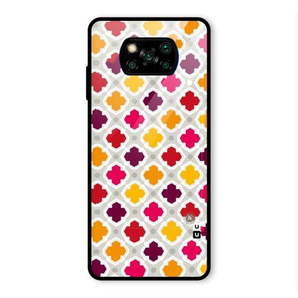 Bright Pattern Glass Back Case for Poco X3 Pro