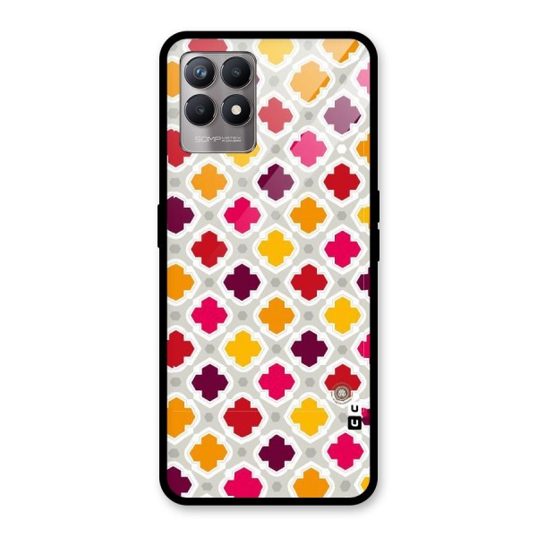 Bright Pattern Glass Back Case for Realme 8i