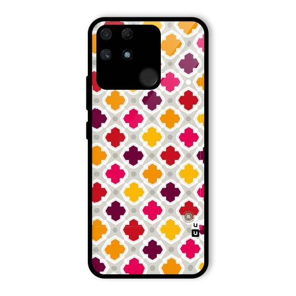 Bright Pattern Glass Back Case for Realme Narzo 50A