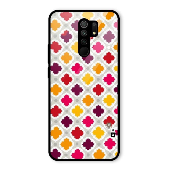 Bright Pattern Glass Back Case for Redmi 9 Prime