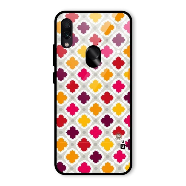 Bright Pattern Glass Back Case for Redmi Note 7