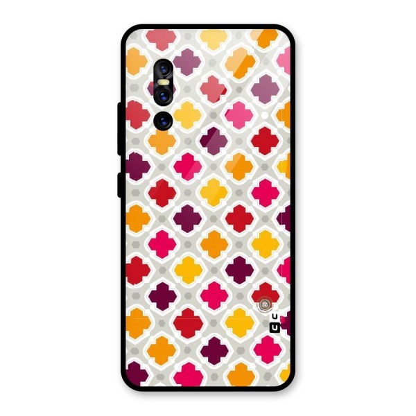 Bright Pattern Glass Back Case for Vivo V15 Pro