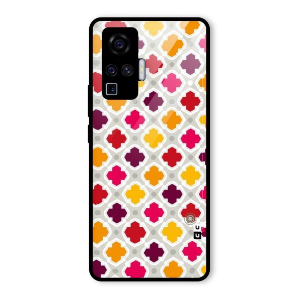 Bright Pattern Glass Back Case for Vivo X50 Pro