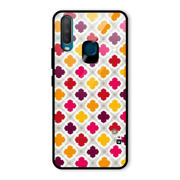 Bright Pattern Glass Back Case for Vivo Y12