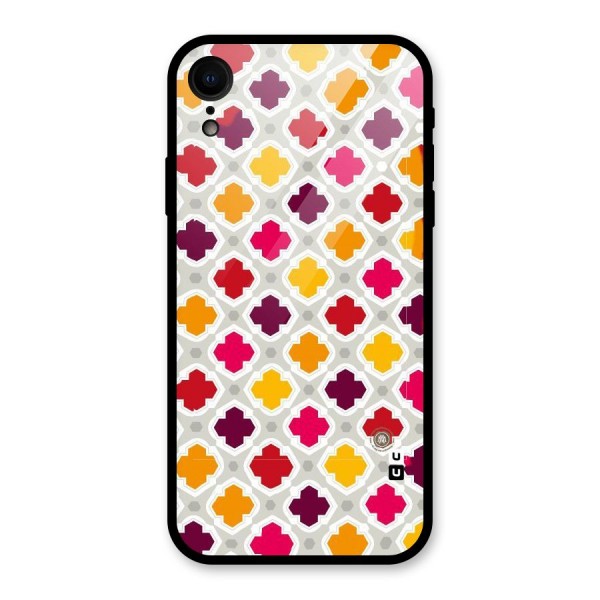 Bright Pattern Glass Back Case for XR