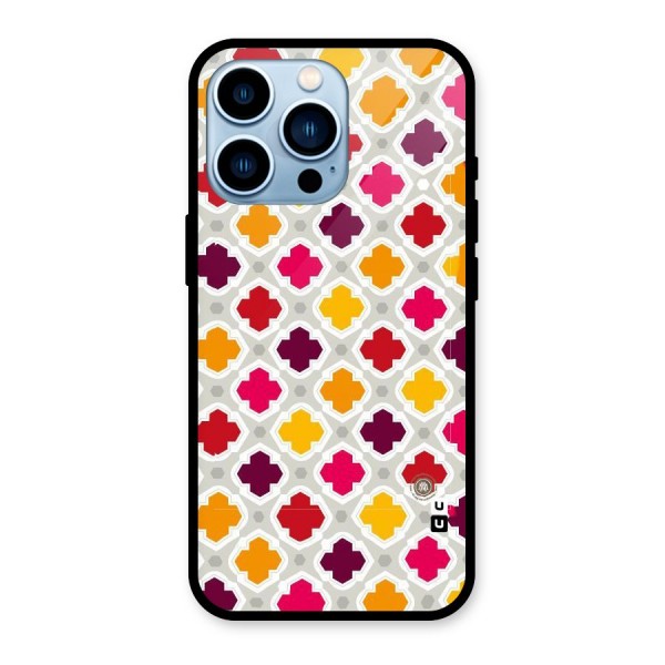 Bright Pattern Glass Back Case for iPhone 13 Pro