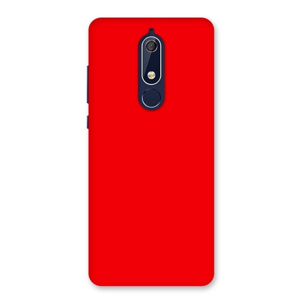 Bright Red Back Case for Nokia 5.1