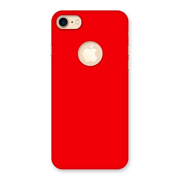 Bright Red Back Case for iPhone 8 Logo Cut