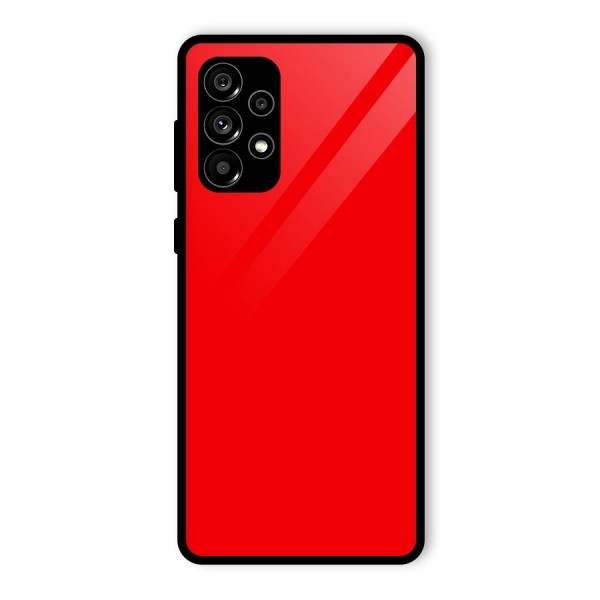 Bright Red Glass Back Case for Galaxy A73 5G