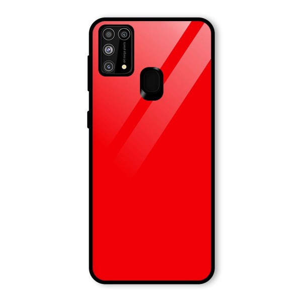 Bright Red Glass Back Case for Galaxy M31