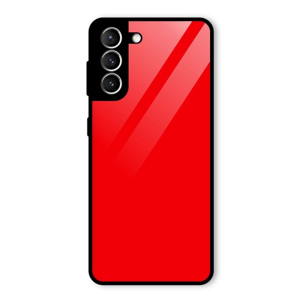 Bright Red Glass Back Case for Galaxy S21 5G