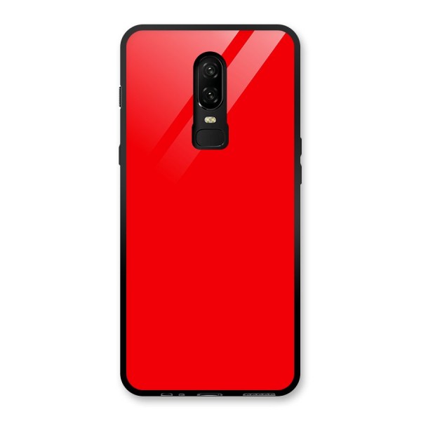 Bright Red Glass Back Case for OnePlus 6