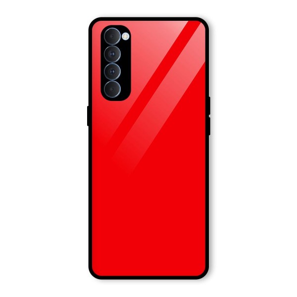 Bright Red Glass Back Case for Oppo Reno4 Pro