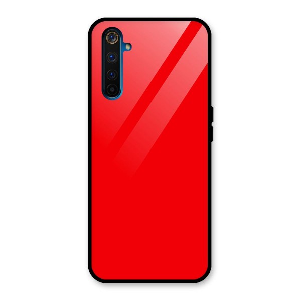 Bright Red Glass Back Case for Realme 6 Pro