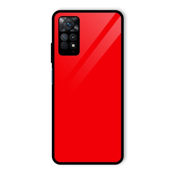 Bright Red Glass Back Case for Redmi Note 11 Pro Plus 5G