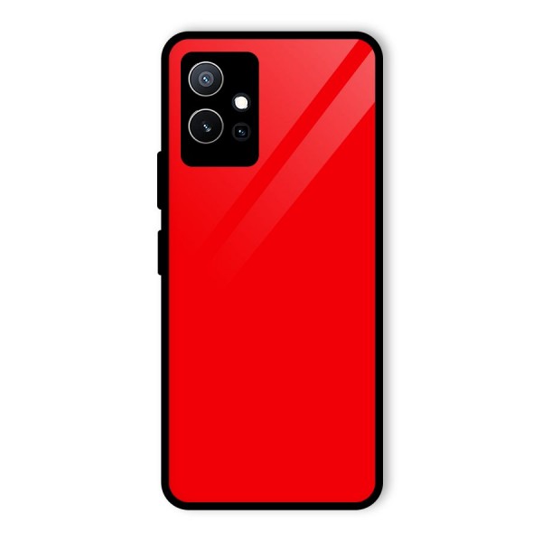 Bright Red Glass Back Case for Vivo T1 5G