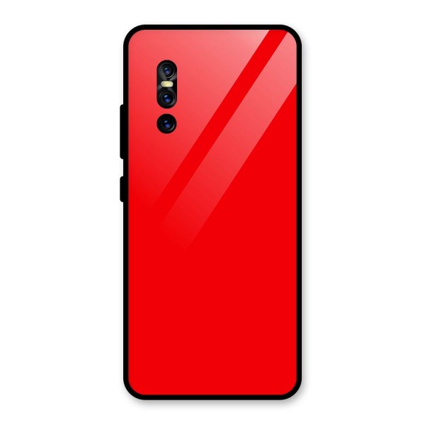 Bright Red Glass Back Case for Vivo V15 Pro