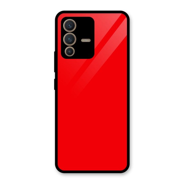 Bright Red Glass Back Case for Vivo V23 5G