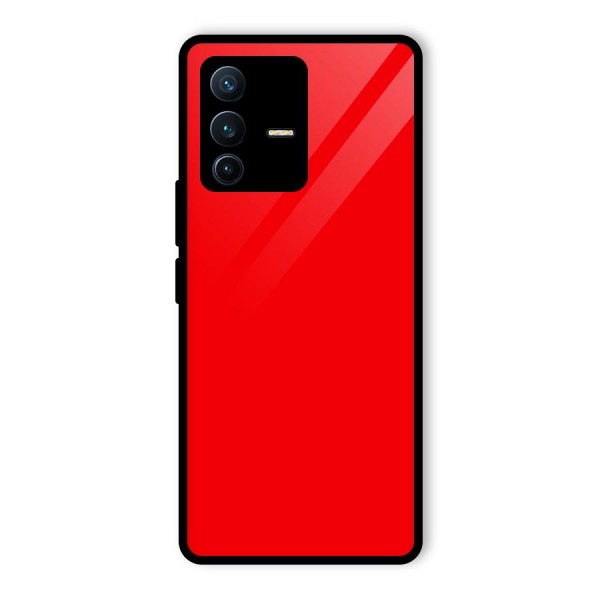 Bright Red Glass Back Case for Vivo V23 Pro