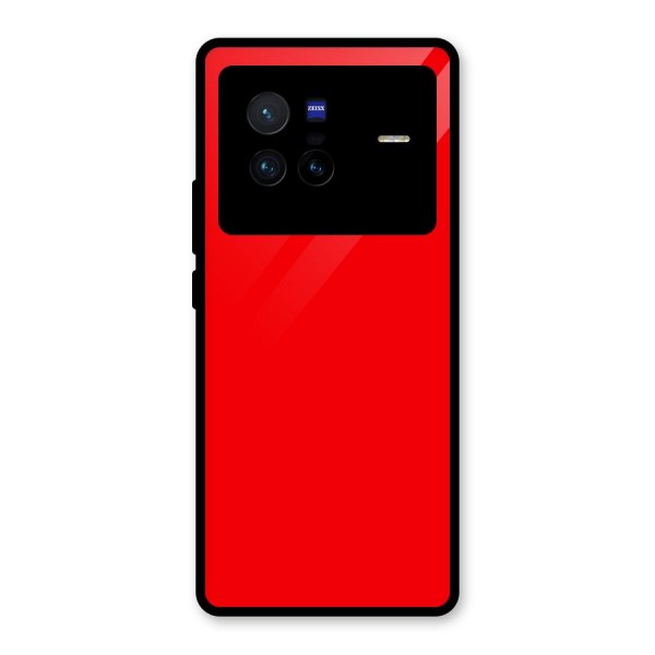 Bright Red Glass Back Case for Vivo X80