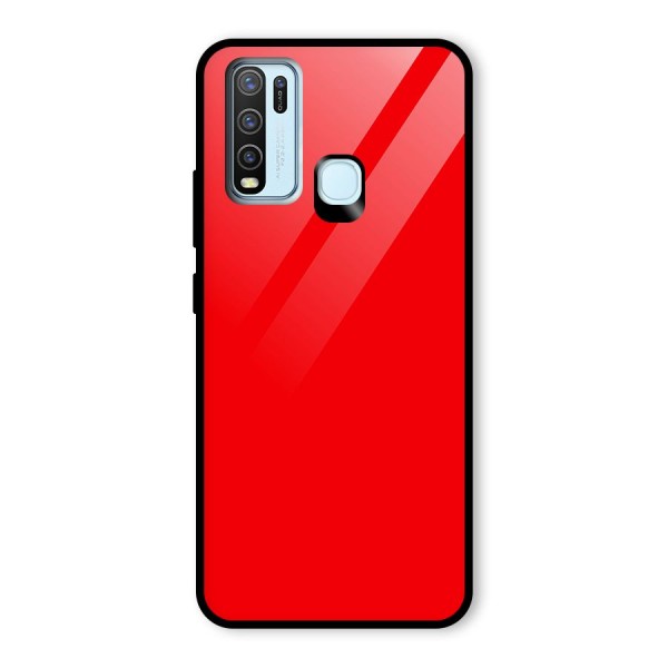 Bright Red Glass Back Case for Vivo Y30