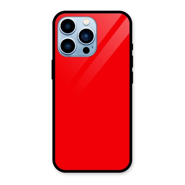 Bright Red Glass Back Case for iPhone 13 Pro