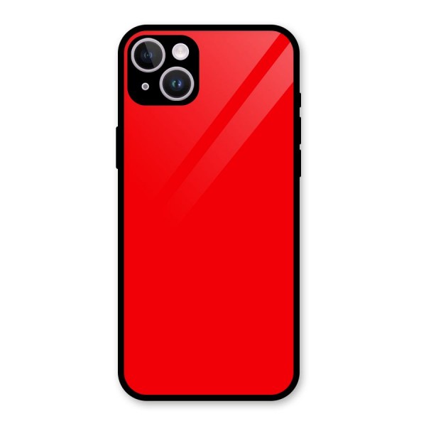 Bright Red Glass Back Case for iPhone 14 Plus