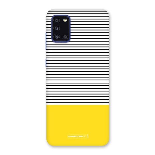 Bright Yellow Stripes Back Case for Galaxy A31