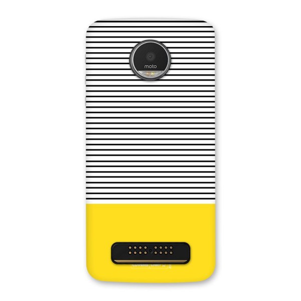 Bright Yellow Stripes Back Case for Moto Z Play