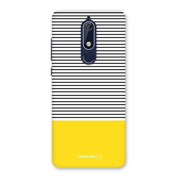 Bright Yellow Stripes Back Case for Nokia 5.1