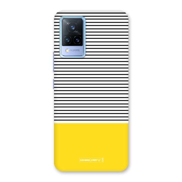 Bright Yellow Stripes Back Case for Vivo V21 5G