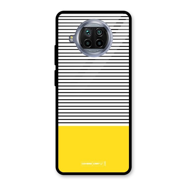 Bright Yellow Stripes Glass Back Case for Mi 10i