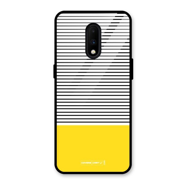 Bright Yellow Stripes Glass Back Case for OnePlus 7