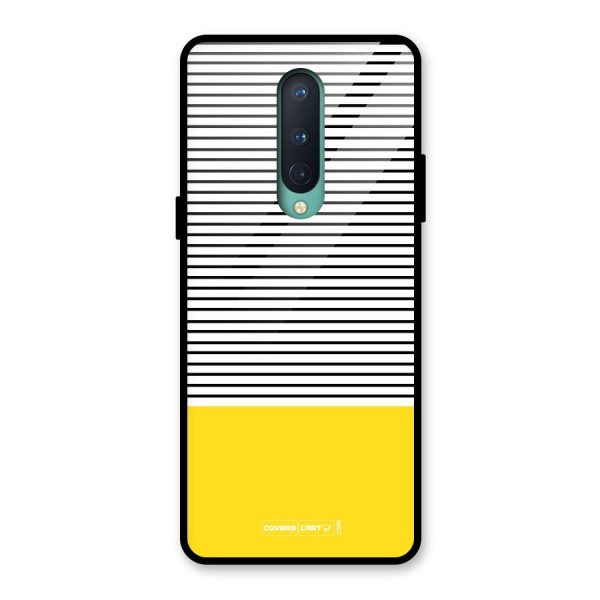 Bright Yellow Stripes Glass Back Case for OnePlus 8