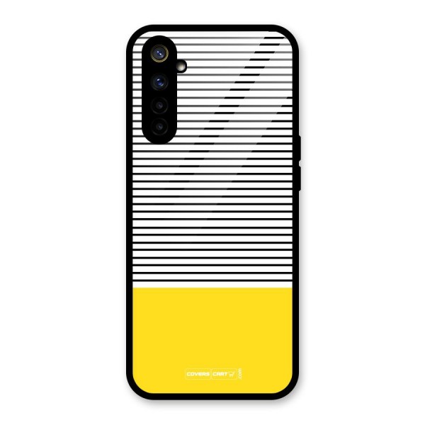 Bright Yellow Stripes Glass Back Case for Realme 6