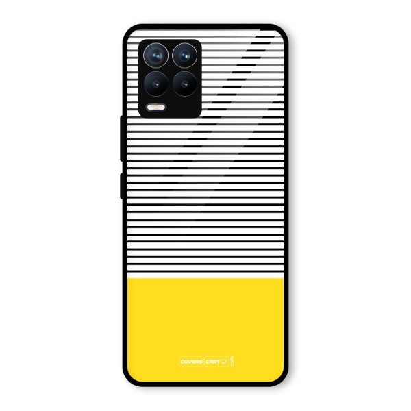 Bright Yellow Stripes Glass Back Case for Realme 8