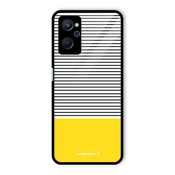 Bright Yellow Stripes Glass Back Case for Realme 9i