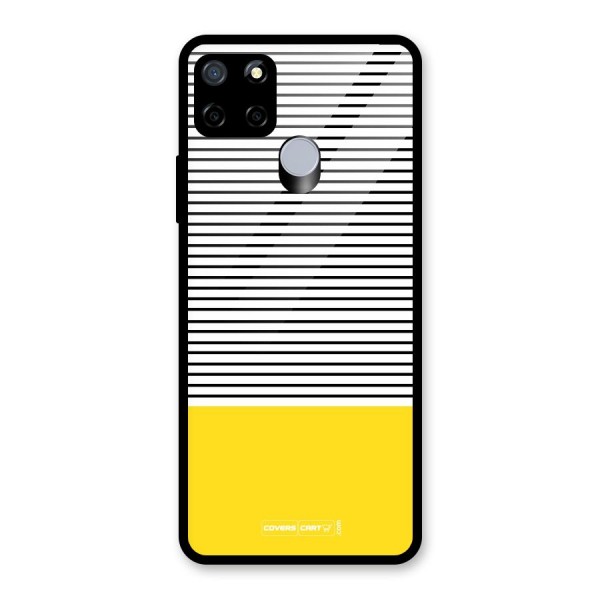 Bright Yellow Stripes Glass Back Case for Realme C12