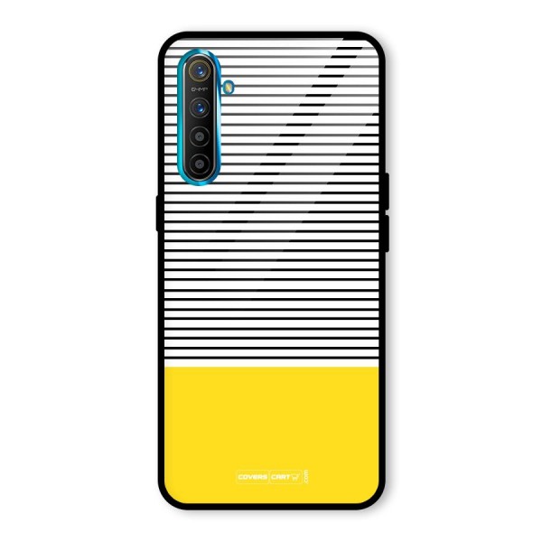 Bright Yellow Stripes Glass Back Case for Realme XT