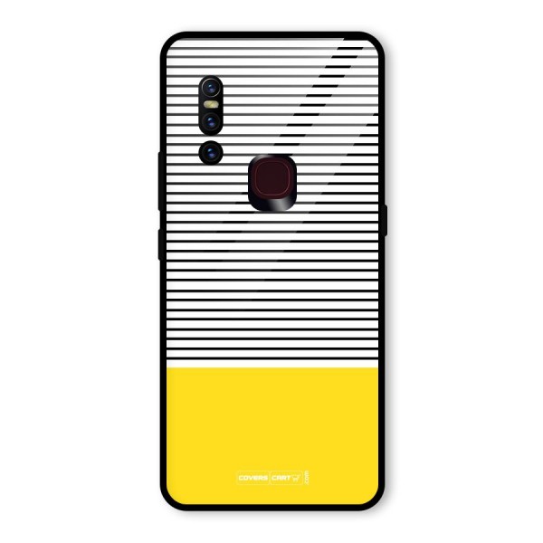 Bright Yellow Stripes Glass Back Case for Vivo V15