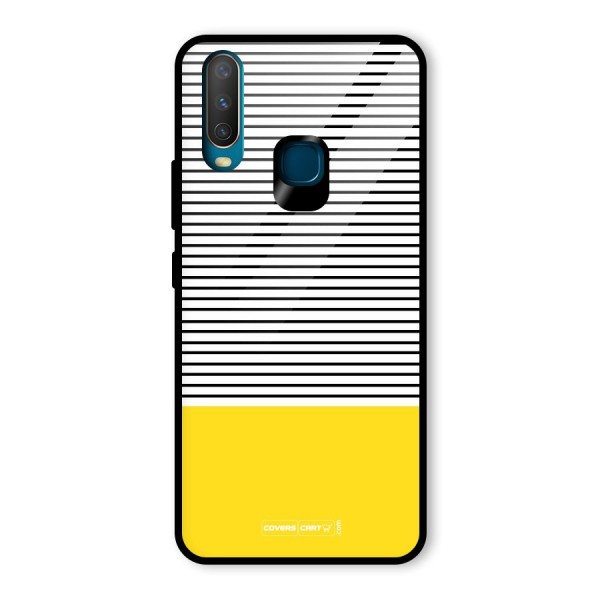 Bright Yellow Stripes Glass Back Case for Vivo Y15