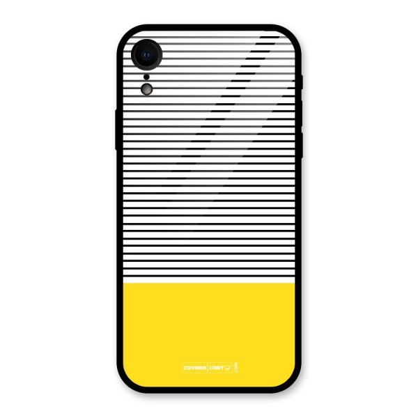 Bright Yellow Stripes Glass Back Case for XR