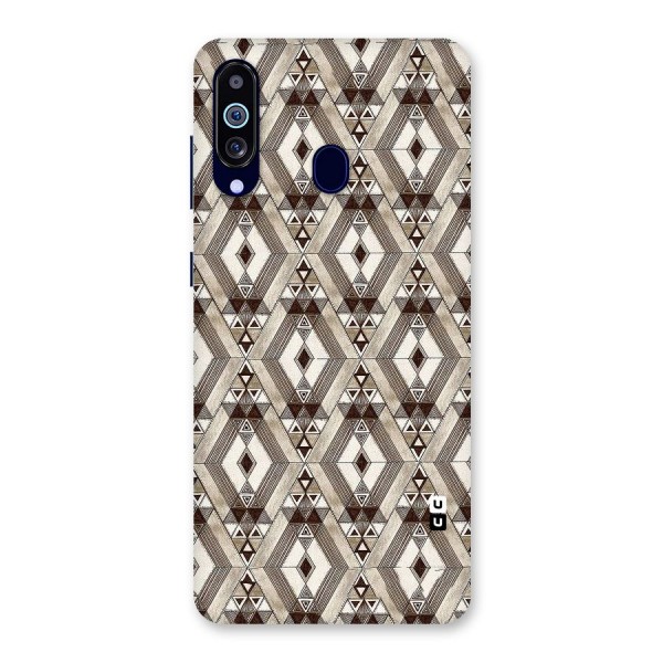 Brown Abstract Design Back Case for Galaxy A60