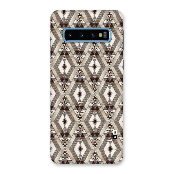 Brown Abstract Design Back Case for Galaxy S10