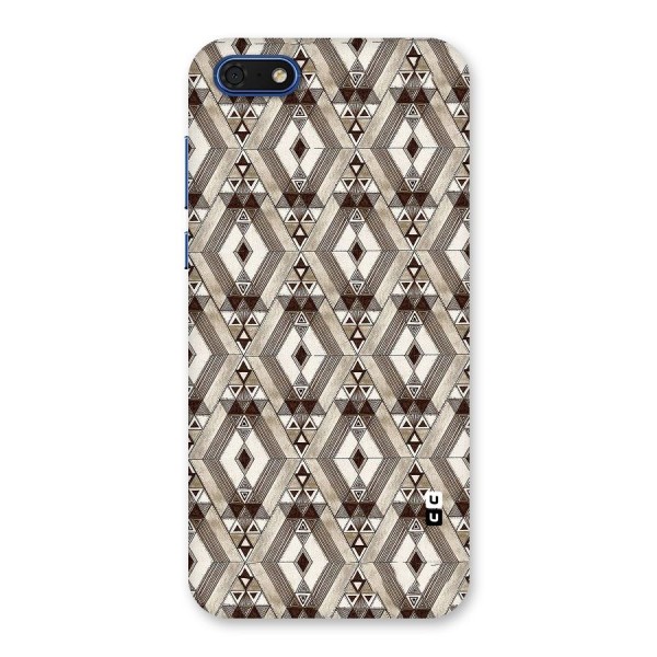 Brown Abstract Design Back Case for Honor 7s