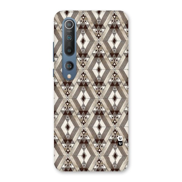 Brown Abstract Design Back Case for Mi 10