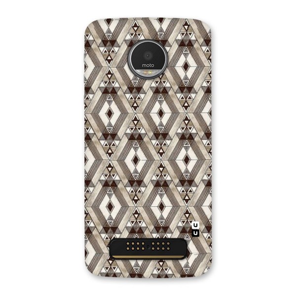 Brown Abstract Design Back Case for Moto Z Play